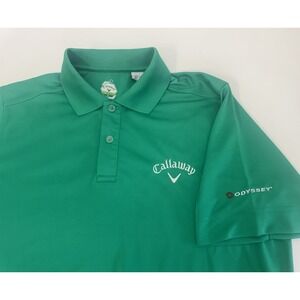 Callaway Odyssey Golf Polo Shirt Men's Size LARGE‎ Green X Series